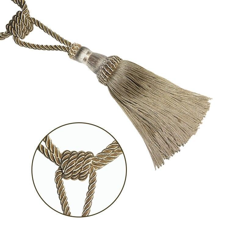 Polyester Tassel Curtain Tieback Handmade Hanging Tassels Fringe Curtains Holder Buckle Rope Decor Room Accessories European Style High-Grade Curtains Tieback Rope Tassel Holdbacks