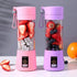 Portable Blender Mini Mixer Electric Juicer Machine Fresh Fruit Juice Blender Smoothie Maker Blender Cup Bottle A Travel Kitchen Portable USB Electric Fruit Juicer Squeezer Bottle Kitchen Tool for Orange Lemon