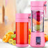 Portable Blender Mini Mixer Electric Juicer Machine Fresh Fruit Juice Blender Smoothie Maker Blender Cup Bottle A Travel Kitchen Portable USB Electric Fruit Juicer Squeezer Bottle Kitchen Tool for Orange Lemon