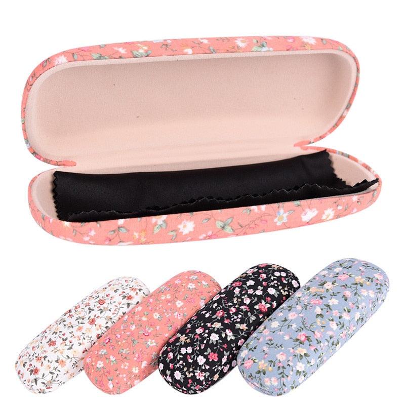 Portable Floral Sunglasses Hard Eye Glasses Case Eyewear Protector Pouch Bag Sunglasses Case Hard Shell For Men Women Kids  Floral Spectacle Case Box Portable Eyeglass Cases
