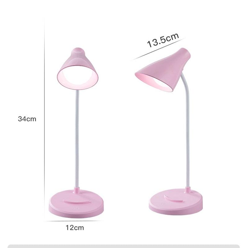 Portable USB Rechargeable LED Folding Desk Lamp Eye Protection Touch Dimming Working Reading Table Lamp  For Book Bed Office Decorative Table Lamp Cute Study Lamps for Bedroom Décor