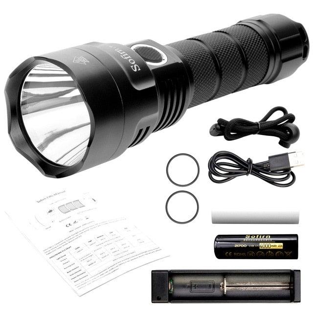 Powerful Flashlight Rechargeable Waterproof Searchlight Powerful Long Beam Distance LED Super Bright Flashlight Cree Torch with Ramping Indicator USB Charger Super Bright Torch Best For Hiking Hunting Camping Outdoor Sport - STEVVEX Lamp - 200, Flashlight, Gadget, Headlamp, Headlight, Headtorch, lamp, LED Flashlight, LED Headlamp, LED Headlight, LED Headtorch, LED torchlight, Super Bright Flashlight, Super Bright Headlamp, Super Bright Headlight, Super Bright Torchlight, Torchlight - Stevvex.com