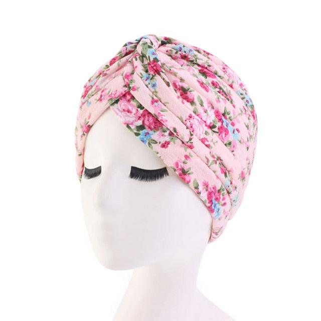 Fashion Soft Cotton Print Inner Headdress Lightweight Turban Elegant Bonnet Hijab Caps Arab Wrap Hijab Headscarf Hat For Woman