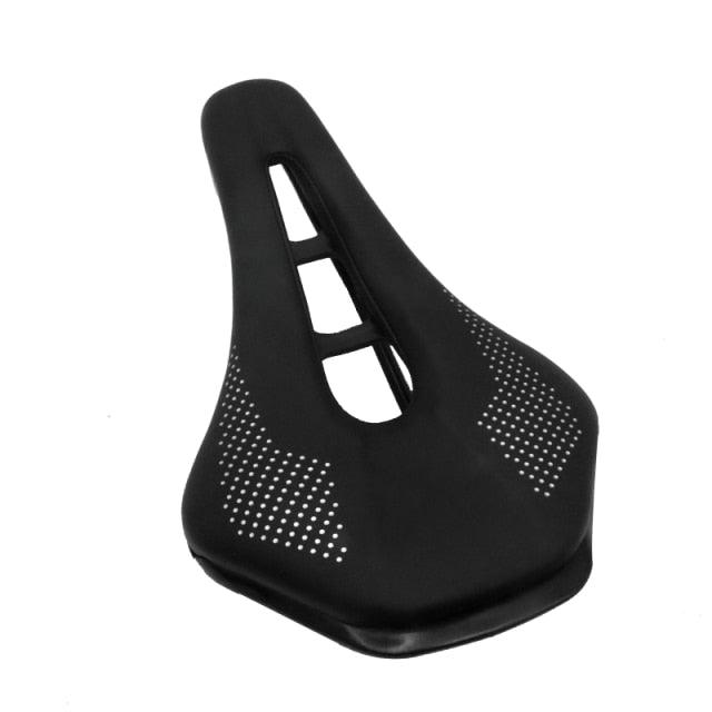 Bicycle Saddle Seat Road Steel Rails Mountain Bike Cushion Skid-Proof Soft PU Leather Road Mountain Bike Seat Bicycle Saddle Comfortable Memory Foam Cushion For Road Riding