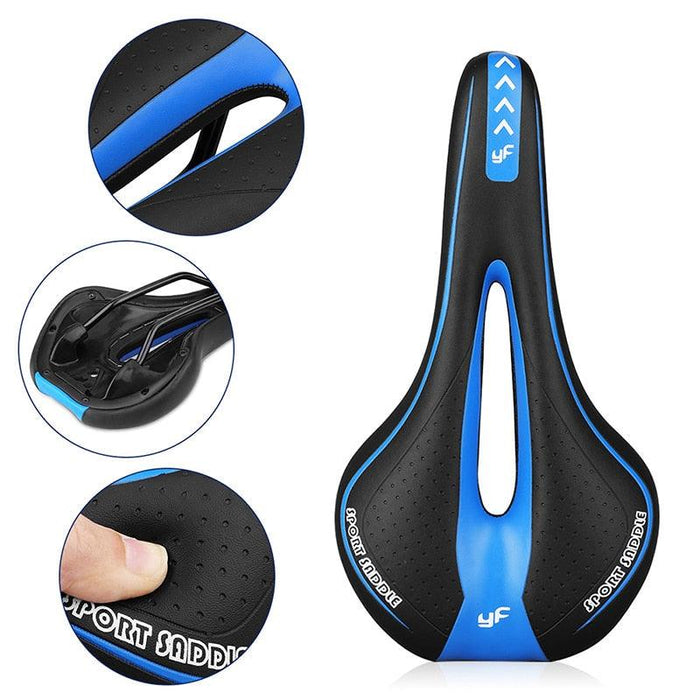 1 PCS Comfort Gel Bicycle Seat Soft Road Mountain Bike Saddle Comfortable Bicycle Seat Gel Waterproof Bike Saddle With Central Relief Zone And Ergonomics Design For Mountain Bikes Road Bikes