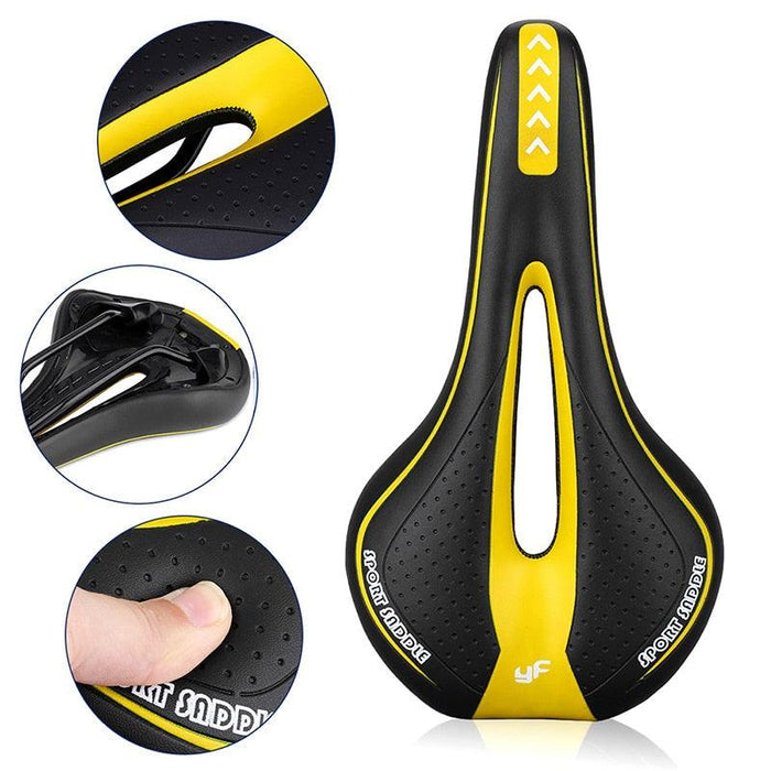 1 PCS Comfort Gel Bicycle Seat Soft Road Mountain Bike Saddle Comfortable Bicycle Seat Gel Waterproof Bike Saddle With Central Relief Zone And Ergonomics Design For Mountain Bikes Road Bikes