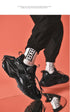 Mens Strong Casual Fashion Chunky Sneakers Height Increasing Spring Thick Sole Footwear Fashion High Quality Sneakers Slip on Walking Shoes High Top Casual Shoes For Men