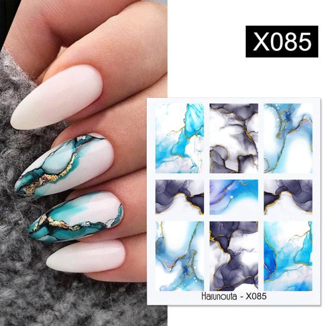 Spring Simple Green Theme Water Decal Sticker Flower Leaf Tree Summer Slider For Manicuring Nail Art Watermarks Art Decoration Manicure Tools Nail Watermark Decals iridescent Decoration Nail Self-Adhesive Decals Nail Stickers Water Transfer Fresh Nail