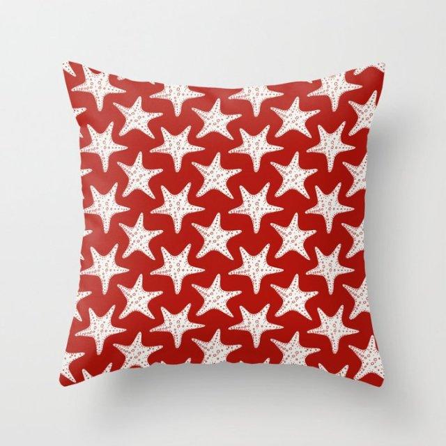 New Creative Red Cushion Case Hot Modern Home Outdoor Decorative Geometry Square Pillow Case Decorative Pillows Case Sofa Couch Seat Polyester Pillows Covers 45x45CM