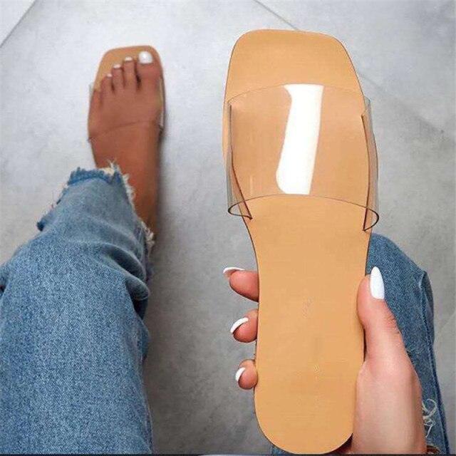 Soft Leather Woven Slippers Women Summer Flat Heels Beach Casual Slides Shoes Woman Outdoor Sandals Open Toe Slippers Summer Sandals For Women Flat Shoes Office Elegant Design Sandals