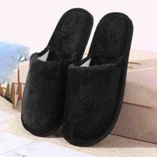 Women Home Slippers Autumn Winter Warm Furry Plush Shoes Indoor Bedroom Light EVA Couple Cotton Slipper House Memory Foam Slippers Furry Faux Fur Lined Bedroom Shoes