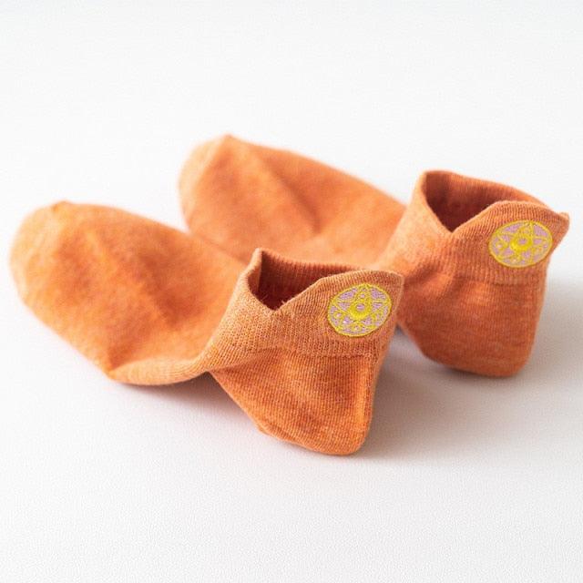 Cartoon Anime Embroidered Boat Socks Ins Trend Moon Cute Sweet Cat Socks Slippers Happy Funny Cotton Girl Socks Cute Short Boat Socks For Men And Women