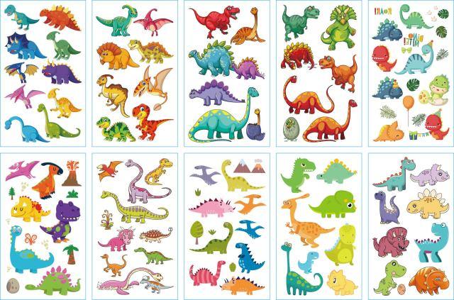 10pcs Dinosaur Sticker Temporary Tatoo Waterproof Colorful Elegant Children Tattoos - STEVVEX Beauty - 103, 3D Tattoo, Animal Tattoo, Arm Tattoo, Beauty, Body Tattoo, Boys Tattoo, Children Tattoo, Colorful Tattoo, Dinosaur Tattoo, Fashion Tattoo, Girls Tattoo, Leg Tattoo, Luxury Tattoo, Realistic Tattoo, Stylish Tattoo, Tattoo - Stevvex.com