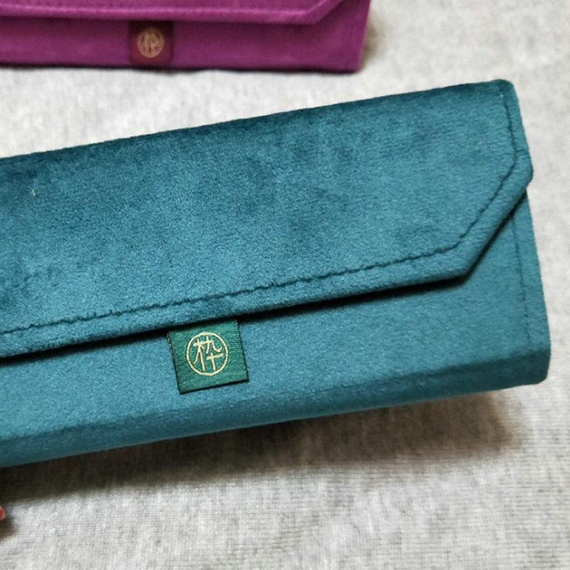 Velvet Triangle Folding Glasses Women Case Elegant Sunglasses Case Foldable Glasses Case Triangle Sunglasses Cases PU Portable Eyeglass Case For Men Women