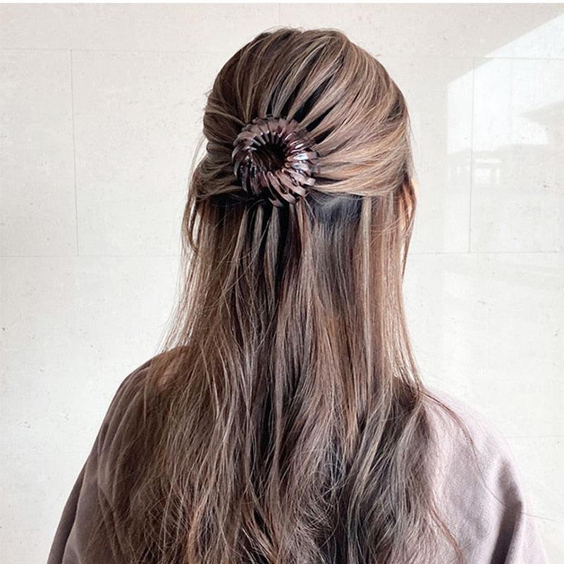 New Fashion Women Bun Hair Claw Horsetail Buckle Hair Clip Bird Nest Expanding Hair Accessories Female Ponytail Hair Accessories For Women