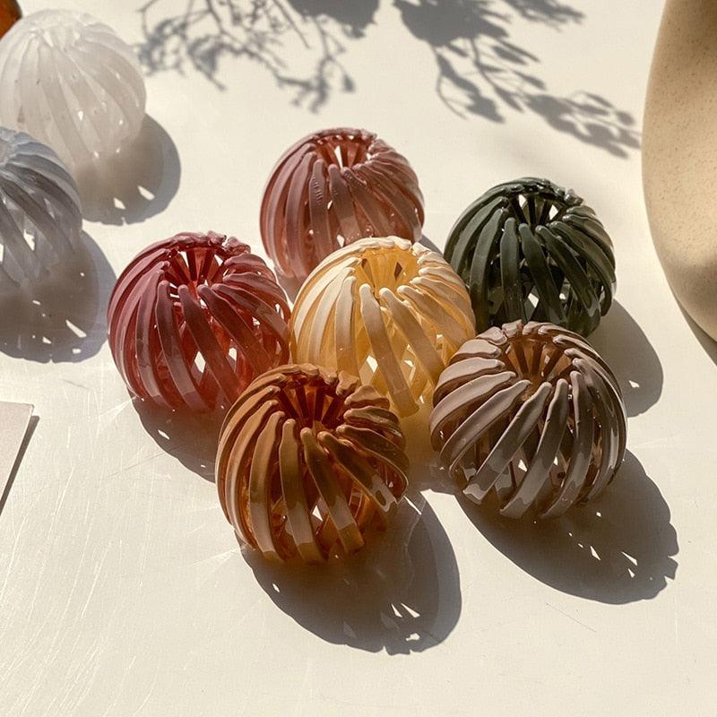 New Fashion Women Bun Hair Claw Horsetail Buckle Hair Clip Bird Nest Expanding Hair Accessories Female Ponytail Hair Accessories For Women