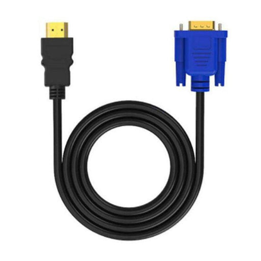 1.8M HDMI Compatible Cable To VGA Adapter Digital 1080P HDTV With Audio Converter Adapter Gold-Plated HDMI To VGA Connector Cable Compatible For Computer Desktop Laptop PC Monitor Projector HDTV 1.8M