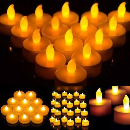 12Pcs New Battery Operated LED Tea Lights Candles  Realistic and Bright Flickering Bulb Battery Operated Flameless LED Tea Light for Seasonal and Festival Celebration Home Decoration Flameless  birthday Decorations Party Supplies