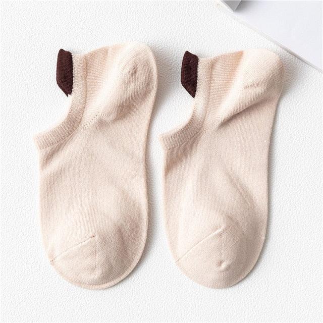 Unix Socks for Women's Pure Cotton Candy-Colored Cartoon Short Socks Heart Casual Animal Funny Socks Cute Short Fun Boat Socks For Men And Women