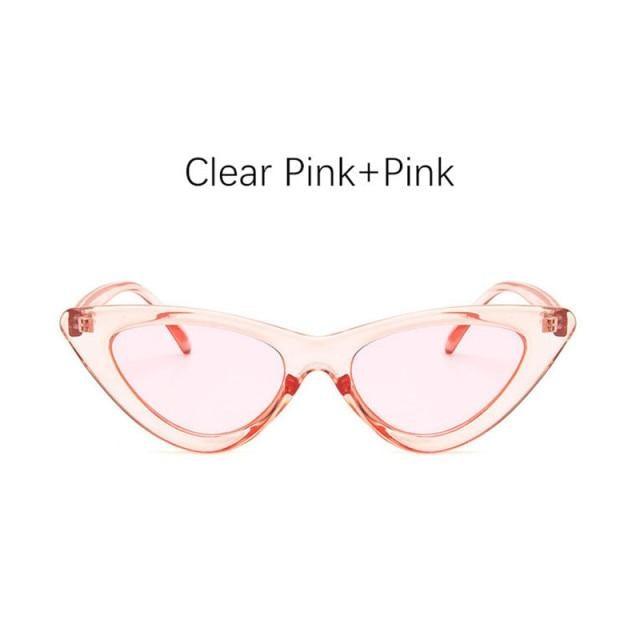 Luxury Black Design Sun Glasses Colorful Frames Vintage Sunglasses For Woman New Cat Eye Eyewear Triangular Retro Shades Ideal Glasses For Driving UV400