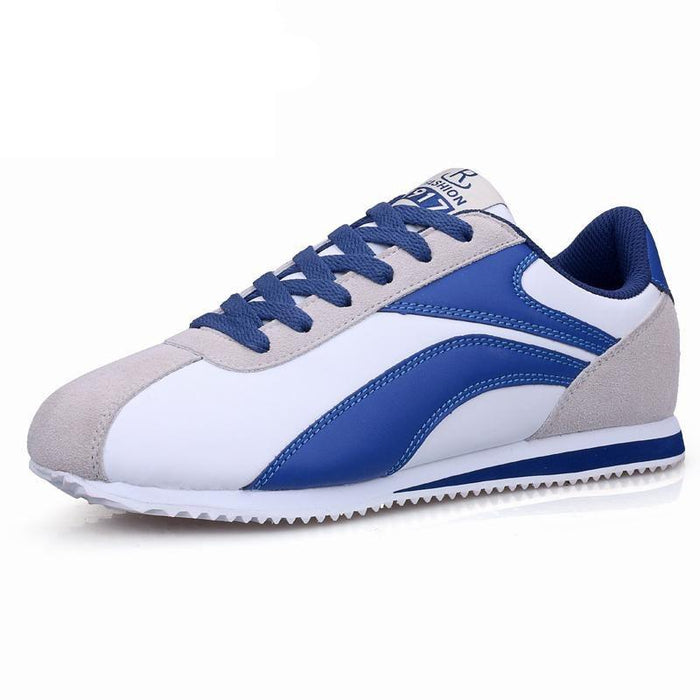 Fashion Men Sport Breathable Running Sneakers Casual Breathable Walking Shoes Sport Athletic Blue White Sneakers Gym Tennis Slip On Walking Outdoor Workout Sneakers