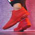 Mens Red Sneakers Flats Sport Footwear Couple Sneakers New Fashion Lovers Casual Lightweight Jogging Breathable Tennis Sport Shoes For Workout OutdoorWalking