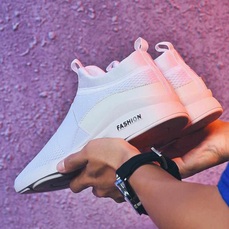 Mens Red Sneakers Flats Sport Footwear Couple Sneakers New Fashion Lovers Casual Lightweight Jogging Breathable Tennis Sport Shoes For Workout OutdoorWalking