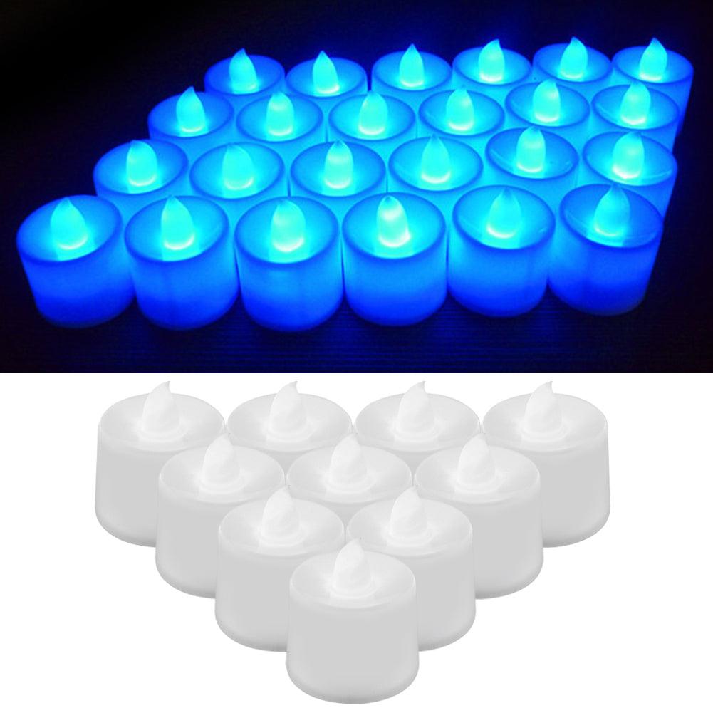 1 PC Creative LED Candle Fake Candles with Moving Flame Outdoor Flickering Flameless Electric Candle Light Multicolor Lamp Simulation Color Flame Tea Light Home Wedding Birthday Decoration