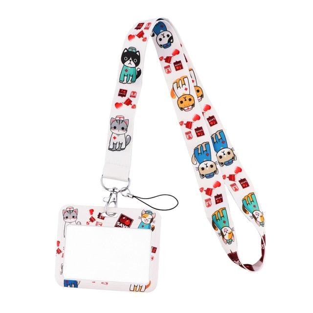 New Doctor Nurse Neck Strap Keychain Holder ID Card Pass Hang Rope Lanyard Key Chain ID Badge Holder Medical Student Gift