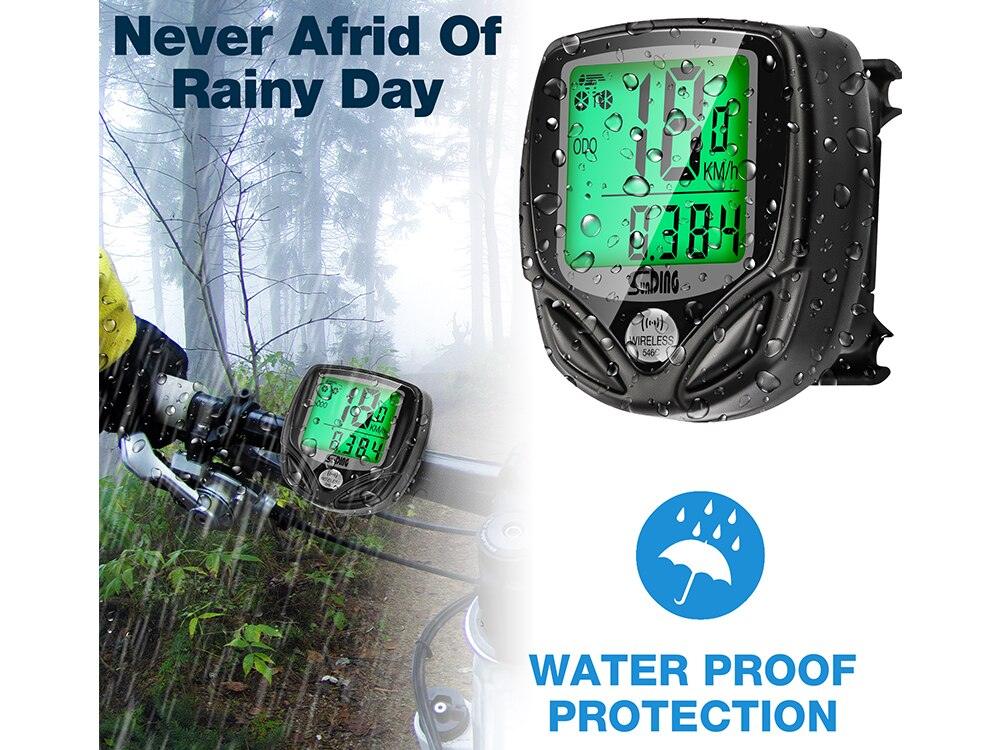 Bike Computer Wireless Waterproof Bicycle Computer 16 Functions Speed Cycle Speedometer Waterproof Wireless Bicycle Bike Computer And Cycling Odometer With Multi-Function LCD Backlight Display
