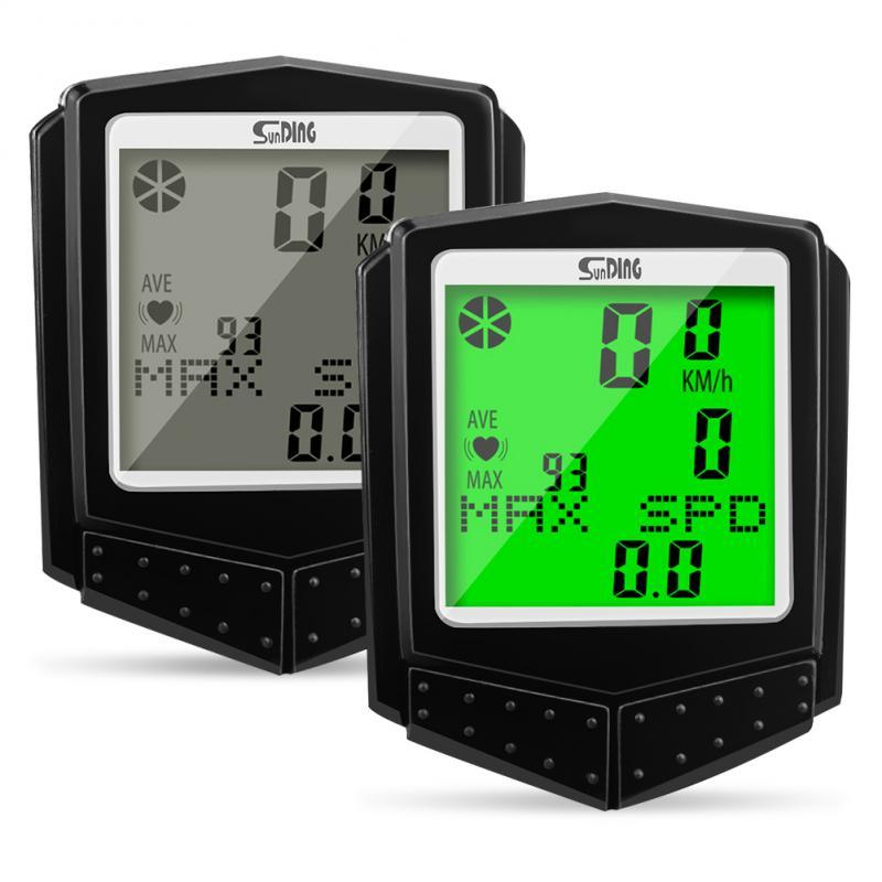 New Wireless Bicycle Computer Heart Rate Monitor Automatically Wake Up Backlit Speedometer Code Table Odometer Wireless Waterproof Cycle Bike Computer With LCD Display And Multi-Functions