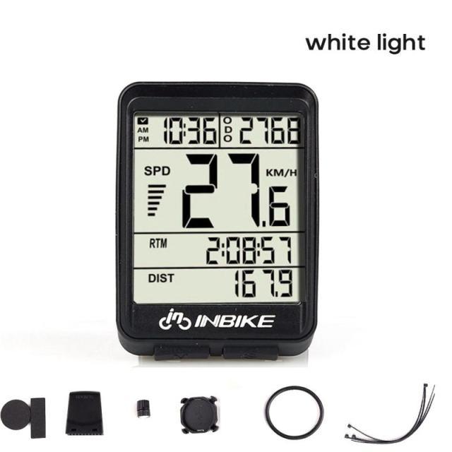 LCD Bike Code Meter Wired Wireless Mountain Bike Speedometer Bicycle Odometer Cycling Multifunctional And Waterproof Smart Backlight HD Digital LCD Big Display Auto Power Off And Wake-up Speedometer