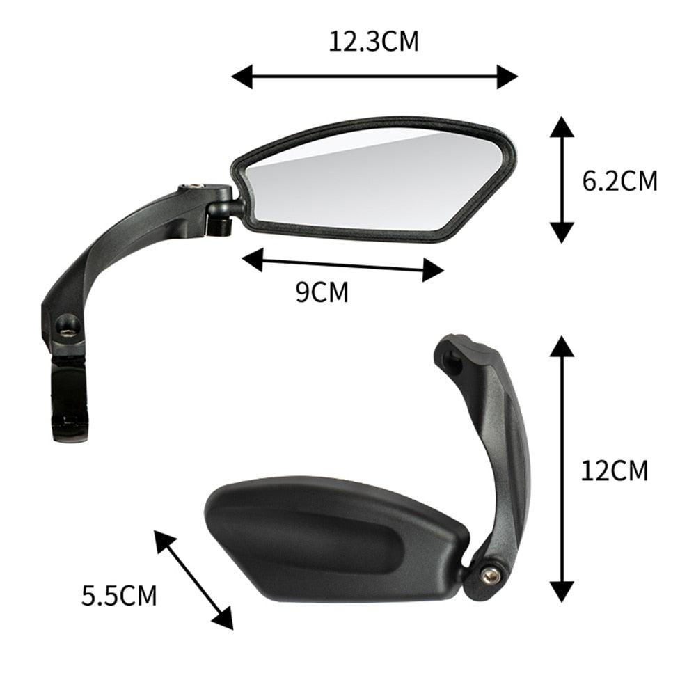 Bike Wide Range Back Sight Reflector Bike Mirror Bicycle Handlebar Rear View Mirror Bike Rear view Mirror Left With Light Reflector Safer No-Shock Bicycle Mirror Rearview Mirror Universal For Bike Bicycle