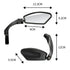 Bike Wide Range Back Sight Reflector Bike Mirror Bicycle Handlebar Rear View Mirror Bike Rear view Mirror Left With Light Reflector Safer No-Shock Bicycle Mirror Rearview Mirror Universal For Bike Bicycle