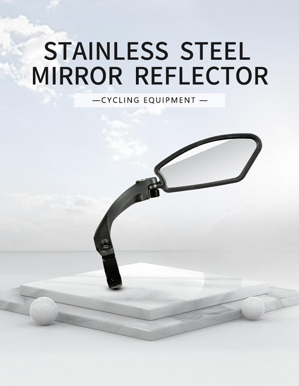 Bike Wide Range Back Sight Reflector Bike Mirror Bicycle Handlebar Rear View Mirror Bike Rear view Mirror Left With Light Reflector Safer No-Shock Bicycle Mirror Rearview Mirror Universal For Bike Bicycle