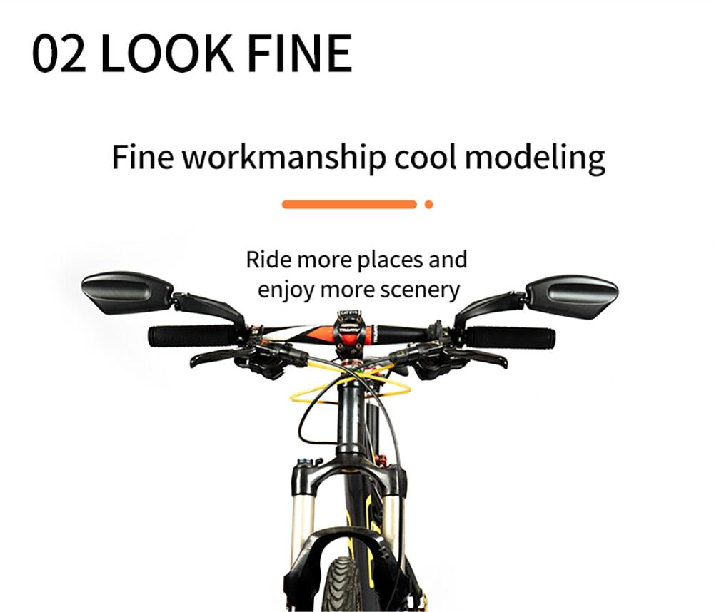 Bike Wide Range Back Sight Reflector Bike Mirror Bicycle Handlebar Rear View Mirror Bike Rear view Mirror Left With Light Reflector Safer No-Shock Bicycle Mirror Rearview Mirror Universal For Bike Bicycle