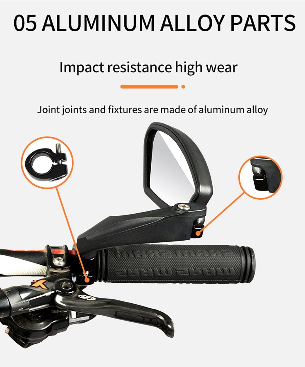 Bike Wide Range Back Sight Reflector Bike Mirror Bicycle Handlebar Rear View Mirror Bike Rear view Mirror Left With Light Reflector Safer No-Shock Bicycle Mirror Rearview Mirror Universal For Bike Bicycle