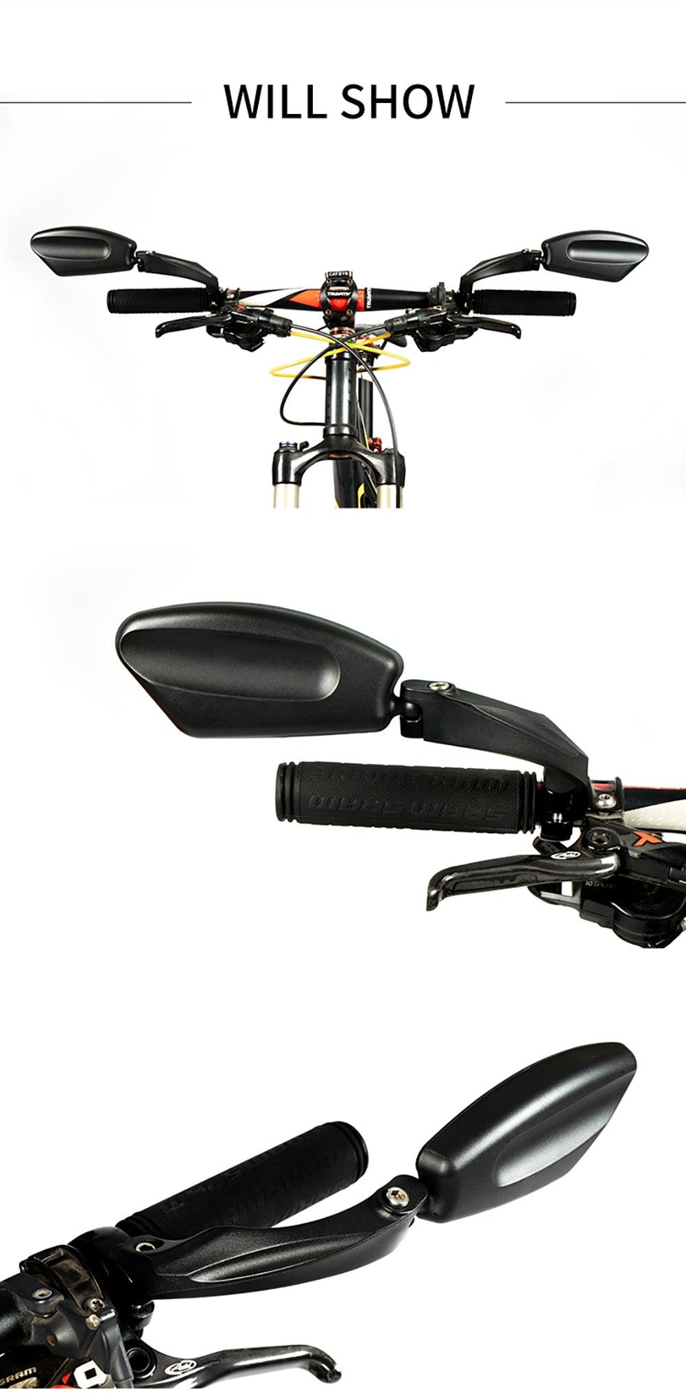 Bike Wide Range Back Sight Reflector Bike Mirror Bicycle Handlebar Rear View Mirror Bike Rear view Mirror Left With Light Reflector Safer No-Shock Bicycle Mirror Rearview Mirror Universal For Bike Bicycle