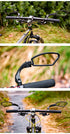 Bike Wide Range Back Sight Reflector Bike Mirror Bicycle Handlebar Rear View Mirror Bike Rear view Mirror Left With Light Reflector Safer No-Shock Bicycle Mirror Rearview Mirror Universal For Bike Bicycle
