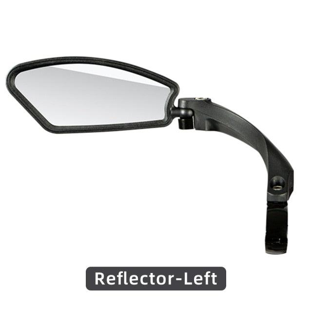 Bike Wide Range Back Sight Reflector Bike Mirror Bicycle Handlebar Rear View Mirror Bike Rear view Mirror Left With Light Reflector Safer No-Shock Bicycle Mirror Rearview Mirror Universal For Bike Bicycle