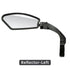 Bike Wide Range Back Sight Reflector Bike Mirror Bicycle Handlebar Rear View Mirror Bike Rear view Mirror Left With Light Reflector Safer No-Shock Bicycle Mirror Rearview Mirror Universal For Bike Bicycle