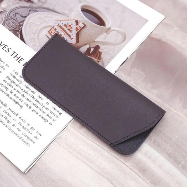 1pcs New Fashionable Sunglasses Bag Leather Glass Case Pouch Mobile Phone Wallet Storege Case Portable Glasses Organizer Pouch Bags Soft PU Leather Glasses Bag