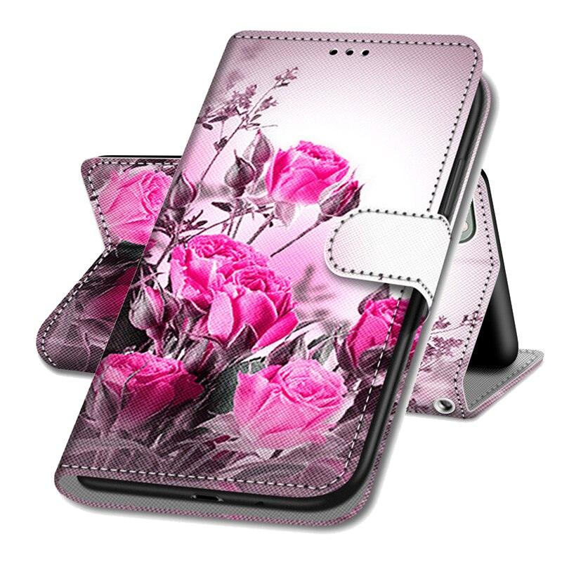 PU Leather Case 3D Creative Painted Design Function Wallet Case For Xiaomi Redmi 10 Flip Cover For Redmi10 A 10A 10Prime Redmi10A 5G Painted Case Phone Bags