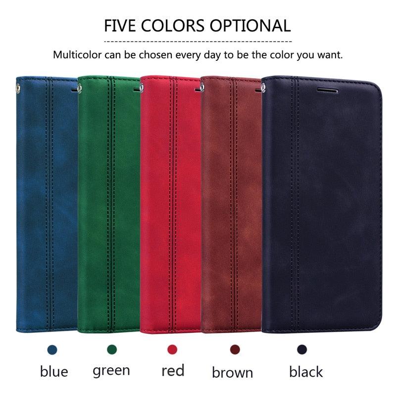 PU Leather Flip 1 Wallet with Card Slots Cover 360 Cover For Xiaomi Redmi 9 Case Flip Luxury Magnetic Case For Redmi 9 Case Cover Wallet Leather Case for Redmi 9