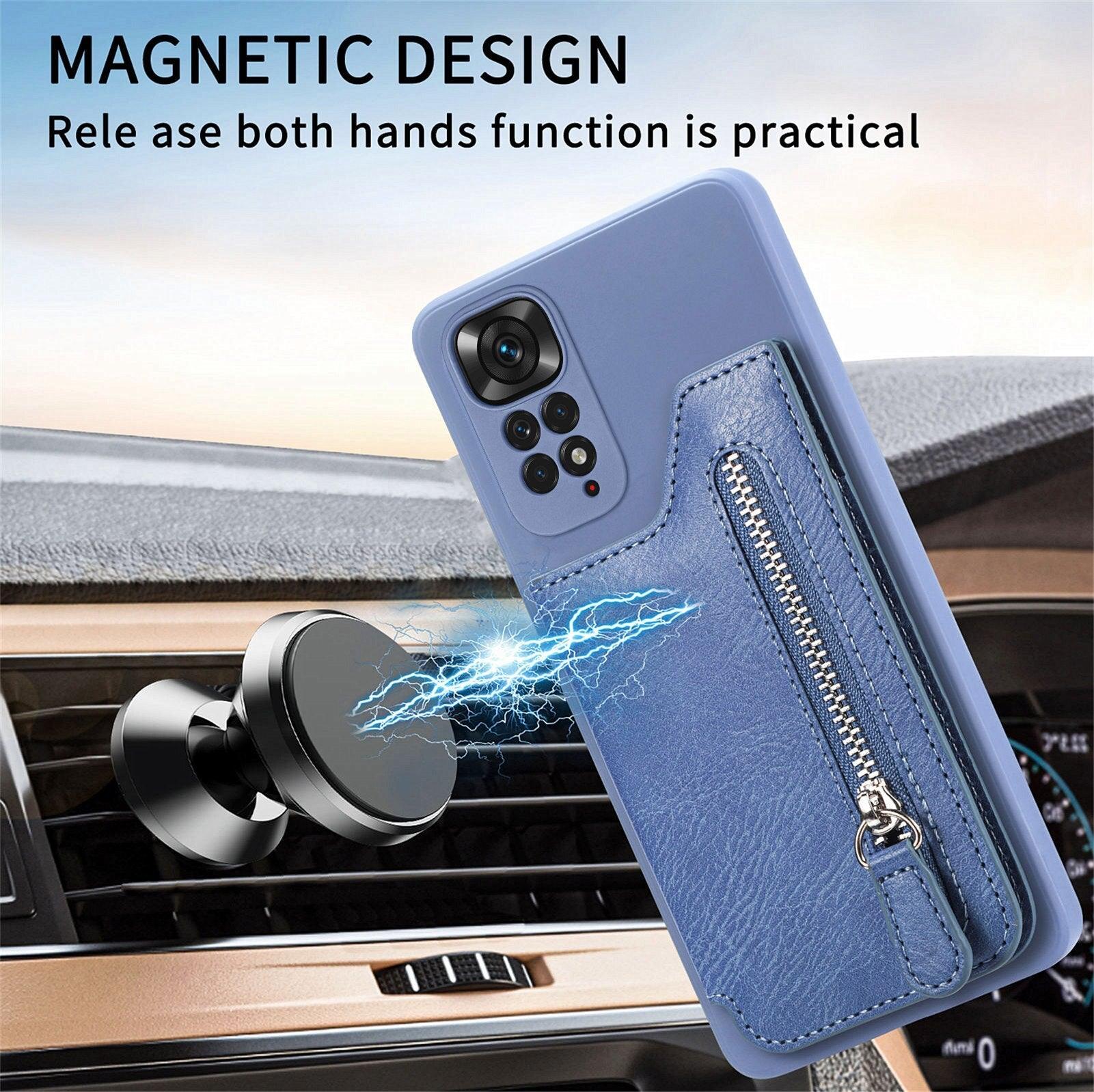 PU Leather Folding Magnetic Closure Purse Flip Phone Card Holder Leather Wallet Magnetic Case For XiaoMi Redmi Note 11 11S 11E 10C X4 Pro 5G 12 Pro 12X POCO X3 NFC Bag Cover