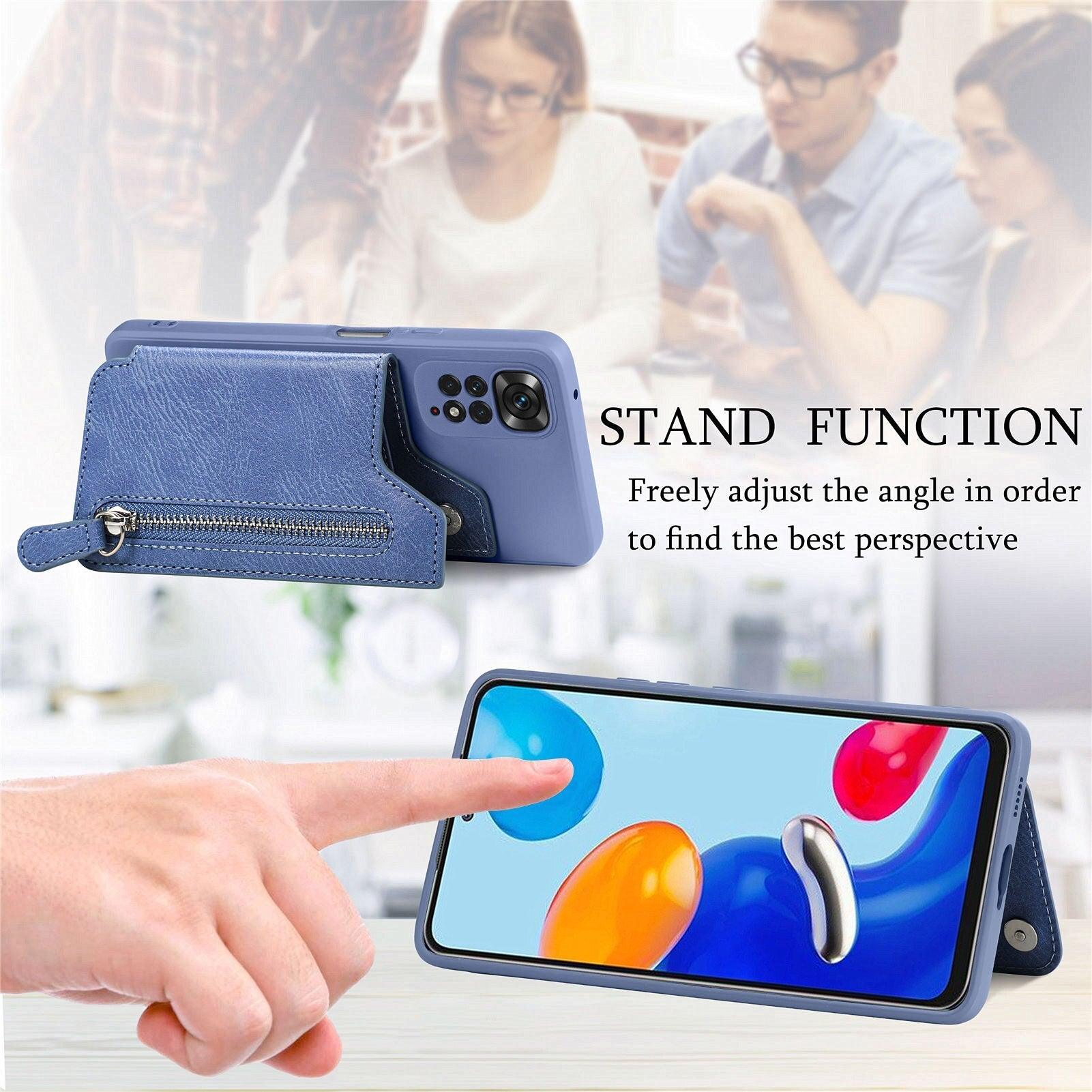 PU Leather Folding Magnetic Closure Purse Flip Phone Card Holder Leather Wallet Magnetic Case For XiaoMi Redmi Note 11 11S 11E 10C X4 Pro 5G 12 Pro 12X POCO X3 NFC Bag Cover
