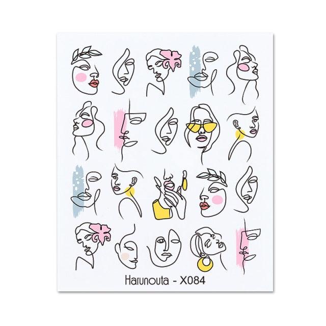 Rainbow Wave Love Heart Pattern Water Decals Stickers Butterfly Dragon Geometry Slider For Nails Art Decoration Tip Water Transfer Nail Decals Sticker For Pretty Girl Self-Adhesive Nail Decals Designer Nail Stickers for Acrylic