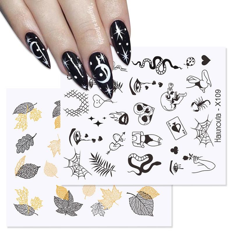 Rainbow Wave Love Heart Pattern Water Decals Stickers Butterfly Dragon Geometry Slider For Nails Art Decoration Tip Water Transfer Nail Decals Sticker For Pretty Girl Self-Adhesive Nail Decals Designer Nail Stickers for Acrylic