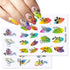 Rainbow Wave Love Heart Pattern Water Decals Stickers Butterfly Dragon Geometry Slider For Nails Art Decoration Tip Water Transfer Nail Decals Sticker For Pretty Girl Self-Adhesive Nail Decals Designer Nail Stickers for Acrylic