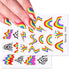 Rainbow Wave Love Heart Pattern Water Decals Stickers Butterfly Dragon Geometry Slider For Nails Art Decoration Tip Water Transfer Nail Decals Sticker For Pretty Girl Self-Adhesive Nail Decals Designer Nail Stickers for Acrylic